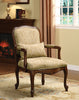 Waterville Beige/Dark Cherry Accent Chair