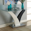 SLOANE White/Dark Gray/Chrome Sofa Table image