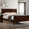 Louis Philippe E.King Bed Black, Cherry, & Gray