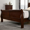 Louis Philippe E.King Bed Black, Cherry, & Gray
