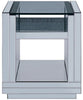 Acme Furniture Nysa End Table in Mirrored & Faux Crystals 81472