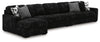 Midnight-Madness Sectional with Chaise