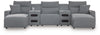 Modmax II Reclining Sectional with Double Chaise and Audio Consoles