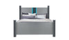 Logan Silver Bed Group with LED and Speakers