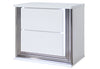 Ylime Smooth White Nightstand with LED