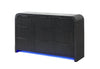 Beckett Wht/Blk Dresser W/ LED