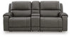 5Z - Pittson Power Reclining Sectional Loveseat with Console