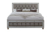 Riley Silver Bed, Dresser, Mirror, Nightstand