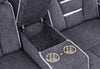 U1895 Grey P2 Console Reclining Loveseat with IS and LED