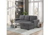 U2660 Grey L Sofa Bed Sectional with Pullout