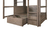 CALLISTUS Twin Workstation Loft Bed, White & Gray