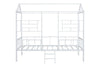 Rhonda Twin Loft Bed White, Silver, & Black