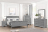 Louis Philippe Full, Twin, Full, & King Bed Black, Grey, Brown & White