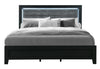 REID BLACK KING BED GROUP WITH LED