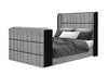 ISABELLA GREY QUEEN BED W/LED, TV LIFT, SPEAKER AND FIREPLACE