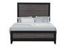 LISBON GREY/BLACK QUEEN BED, DRESSER, MIRROR AND NIGHTSTAND