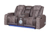 U8000 BROWN PWR CONSOLE REC LOVESEAT W/PHR, LED AND SPEAKER