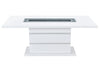 MONACO WHITE DINING TABLE + 8 MONACO DINING CHAIR