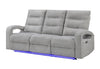 U6611 GREY 15 POWER RECLINING SOFA WITH LED