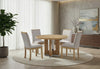D3124 NATURAL DINING TABLE 48" AND 4 D1248 DINING CHAIR