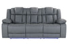 U7068 GREY 10 PWR REC SOFA/PWR CON REC LOVESEAT WITH LED