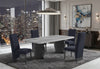 D2502 DINING TABLE AND 8 D12 BLACK DINING CHAIR
