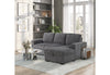 U2660 GREY L SOFA BED SECTIONAL WITH PULLOUT