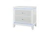 ALINA WHITE NIGHTSTAND WITH LED AND USB