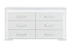 NAOMI SILVER MARBLE DRESSER WITH LED