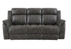 U8517 GREY RECLINING SOFA/CONSOLE RECLINING LOVESEAT/GLIDER RECLINER