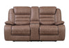 U2250 BROWN CONSOLE RECLINING LOVESEAT