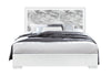 NAOMI SILVER MARBLE KING BED WITH LED