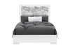 NAOMI SILVER MARBLE FULL BED WITH LED