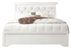 POMPEI METALLIC WHITE FULL BED WITH LED