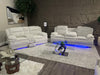U8686 BLACK PWR REC SOFA W/ LED/PWR CONSOLE REC LOVESEAT W/LED
