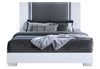 YLIME SMOOTH WHITE KING BED GROUP FULLY SLATTED