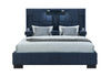 OSCAR NAVY BLUE KING BED NO WOOD TRIM