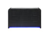 BECKETT WHT/BLK DRESSER W/ LED
