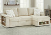 U0222 IVORY PULL OUT SOFA BED WITH SPEAKER AND 2 PILLOWS