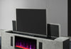 ISABELLA GREY KING BED W/LED, TV LIFT, SPEAKER AND FIREPLACE