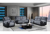 U5914/U5915 GREY/BLACK REC SOFA/CRLS W/IMMERSIVE SOUND & BLUE LED/REC