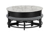 T42 BLACK COFFEE TABLE WITH 3 STOOLS