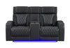 U8611 BLANCHE CHARCOAL PWR CON REC LOVESEAT WITH PHR, LED & SPEAKER
