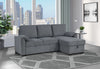 U0808 DARK GREY REVERSIBLE SOFA BED