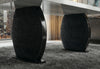 D2502 DINING TABLE AND 4 D12 BLACK DINING CHAIR