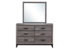 KATE FOIL GREY QUEEN BED, DRESSER, MIRROR, NIGHTSTAND