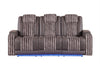 U8000 BROWN PWR REC SOFA W/PHR, DDT, READING LIGHT & LED LIGHT