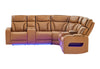 U8611 CAMEL SECTIONAL WITH POWER HEADREST, CONTINUOUS LED AND SPEAKER