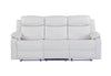 U6026 BLANCHE WHITE RECLINING SOFA WITH LED