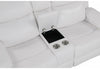 U6026 BLANCHE WHITE CONSOLE RECLINING LOVESEAT WITH LED AND SPEAKER